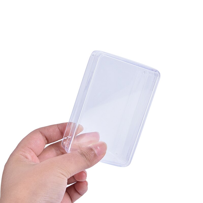 2 stk gennemsigtige plastik æsker spillekort container opbevaring kuffert pakning spil kort box til poker 9.3cm x 6.3cm x 2.2cm