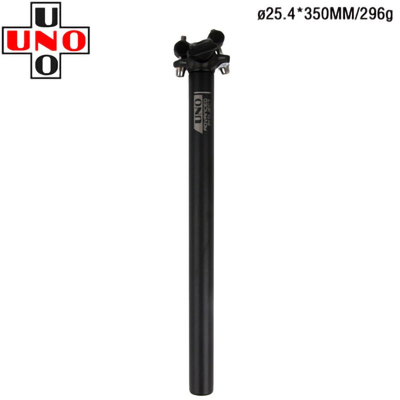 UNO aluminiowa górska droga rowerowa sztyca 25.4/27.2/28.6/30.9/31.6*350/400MM siodełko rowerowe Post Tube akcesoria rowerowe: 25.4x350mm black