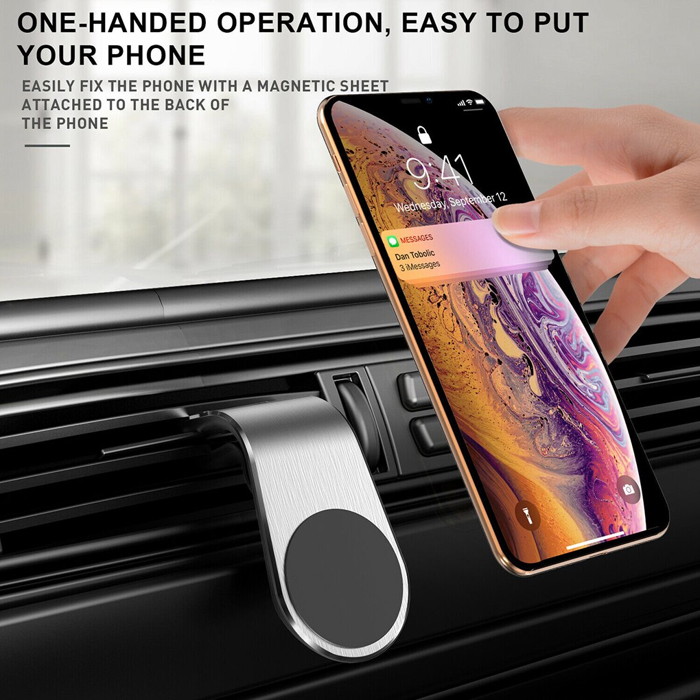 Metalen Magnetische Auto Telefoon Houder Mini Air Vent Clip Mount Magneet Mobiele Stand Voor Iphone Xs Max Voor Xiaomi Smartphones in Auto