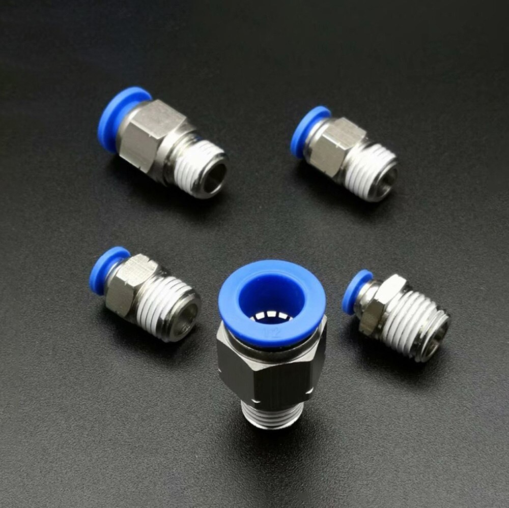 1/8 " 1/4 " 3/8 " 1/2 " npt han x fit 4/6/8/10/12mm od rør pneumatiske luftfittings push-in fit konnektor