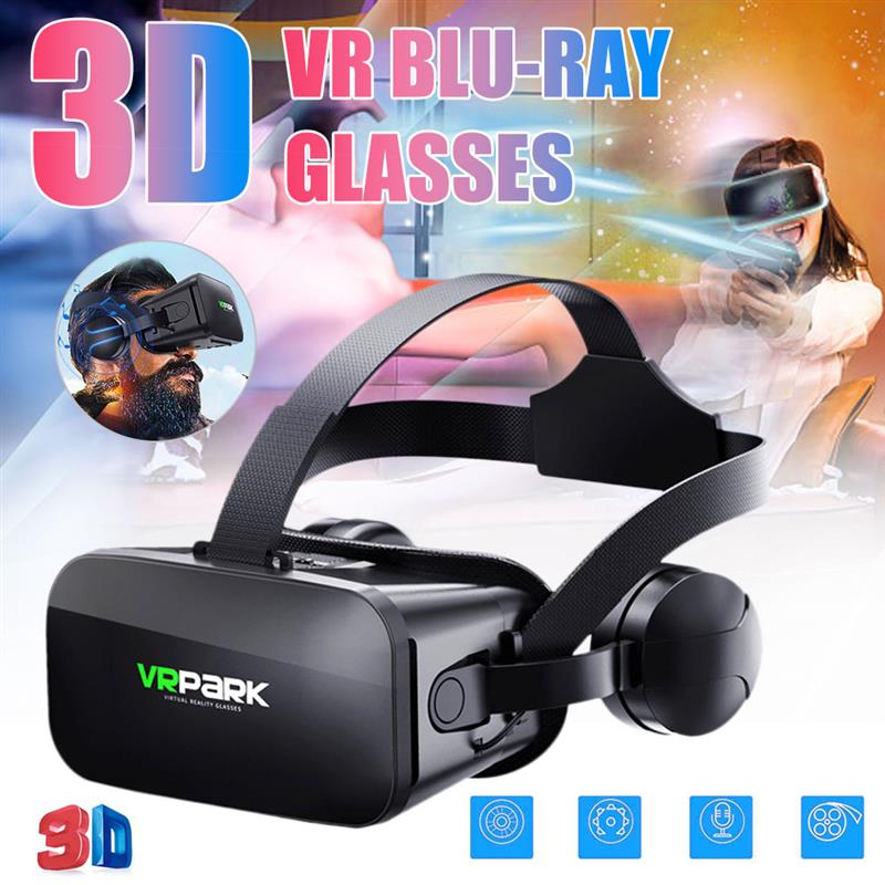 VR Virtual Reality 3D Glasses Box Stereo VR goggles Cardboard Headset Remote Control for IOS Android Smartphone,Wireless Rocker