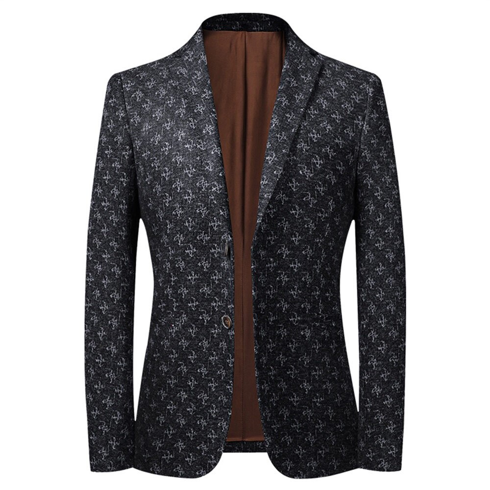 YUNCLOS, chaqueta para hombre, chaqueta ajustada para hombre, blazer negro a la , trajes con estampado para hombre, abrigo, ropa para hombre, tendencias, Masculino: XXXL