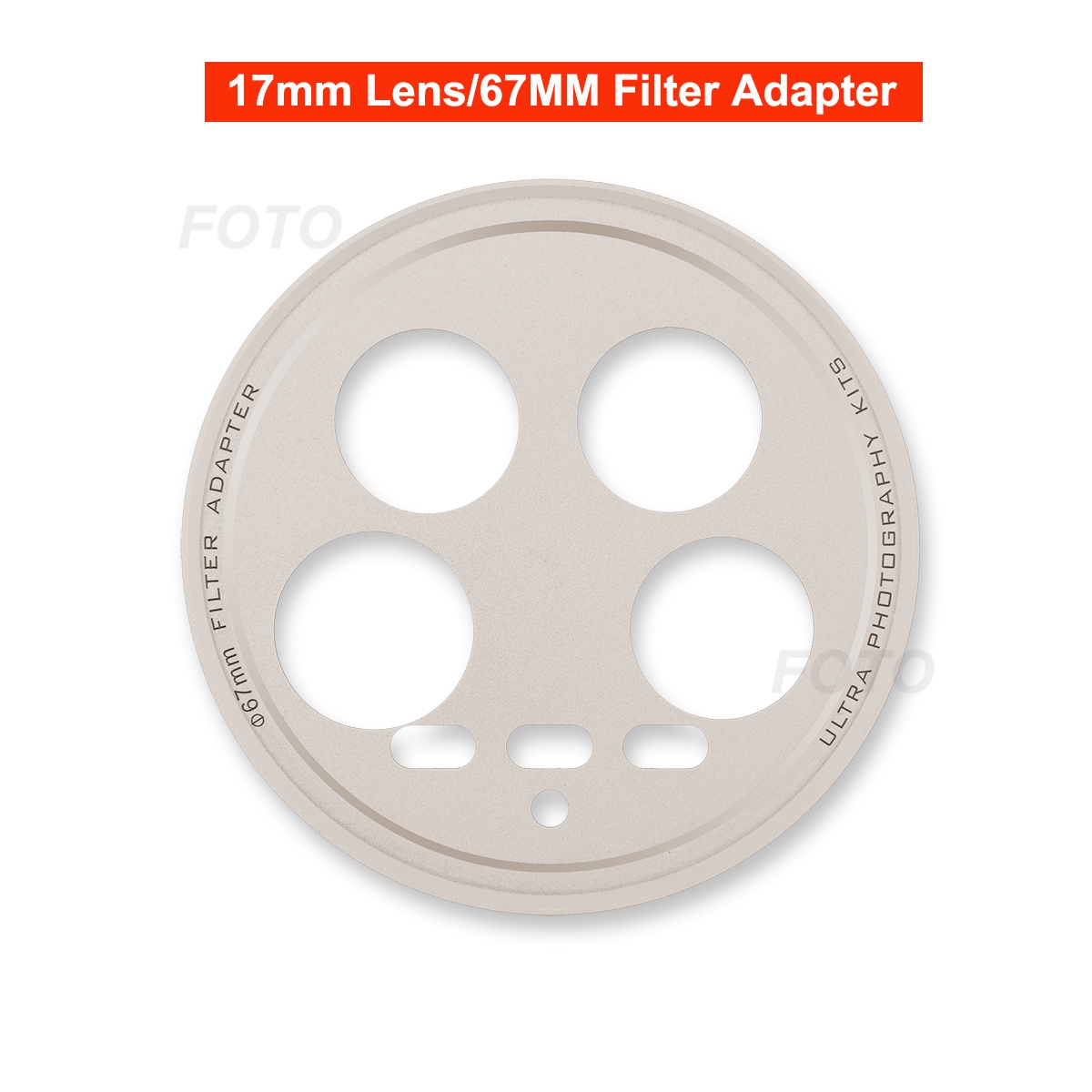 Fotorgear-Kit de fotografía para Xiaomi 14 Ultra, adaptador de lente de cámara de 17mm, anillo de filtro de 67mm, cubierta de lente de teléfono 14U: Rojo