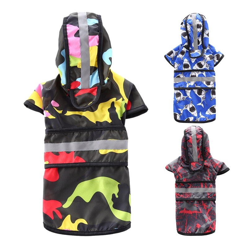 Dog Raincoat Puppy Soft Breathable Rain Coat with Hood Reflective Waterproof Dog Raincoat Clothes Pet Cat Small Dog Rainwear