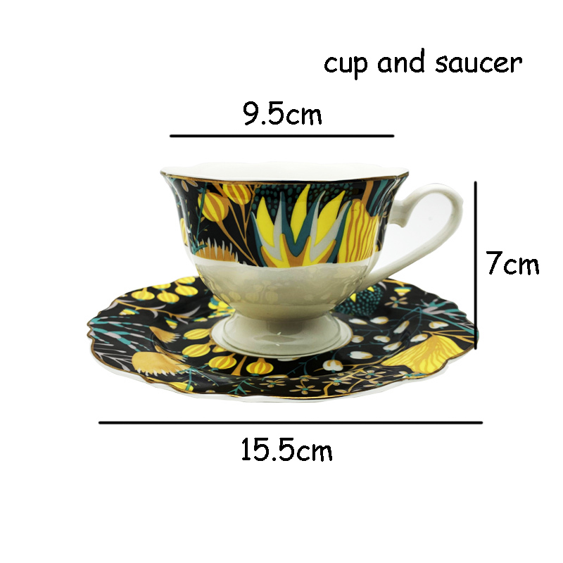 Assiette à dîner fantaisie en porcelaine, vaisselle rétro, vaisselle, plats à Steak, tasse à café, thé, plateau à Dessert, outil de dîner, 1 pièce: cup anh saucer