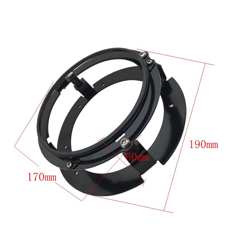 1pcs 5 3/4" Headlight Mounting Bracket Adapter Ring Kit Black Chrome for Motorcycle for 5 3/4 Inch 5.75-Inch LED Headlights