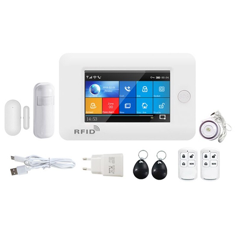 PG106 WIFI+GSM GPRS Wireless Home Security Burglar Alarm System APP Remote Control Alarm for Android and IOS EU Plug