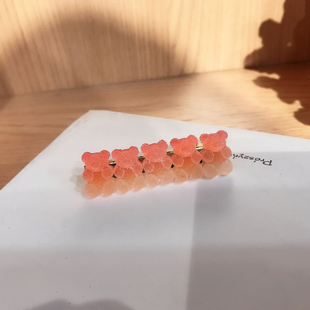 Zachte Snoepjes Beren Haar Clips Haarspeldjes Gekleurde Beer Haarspeld Vrouwen Meisjes Haarspelden Pins Hair Band Acccessories Haarspelden: 5