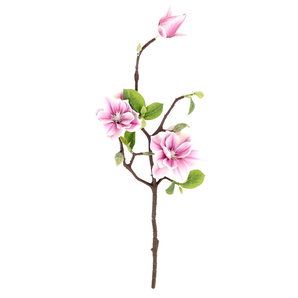 3-head Artificial Flower Branch Simulation Flower Bouquet with Leaves Home Office Floral Decor: 03