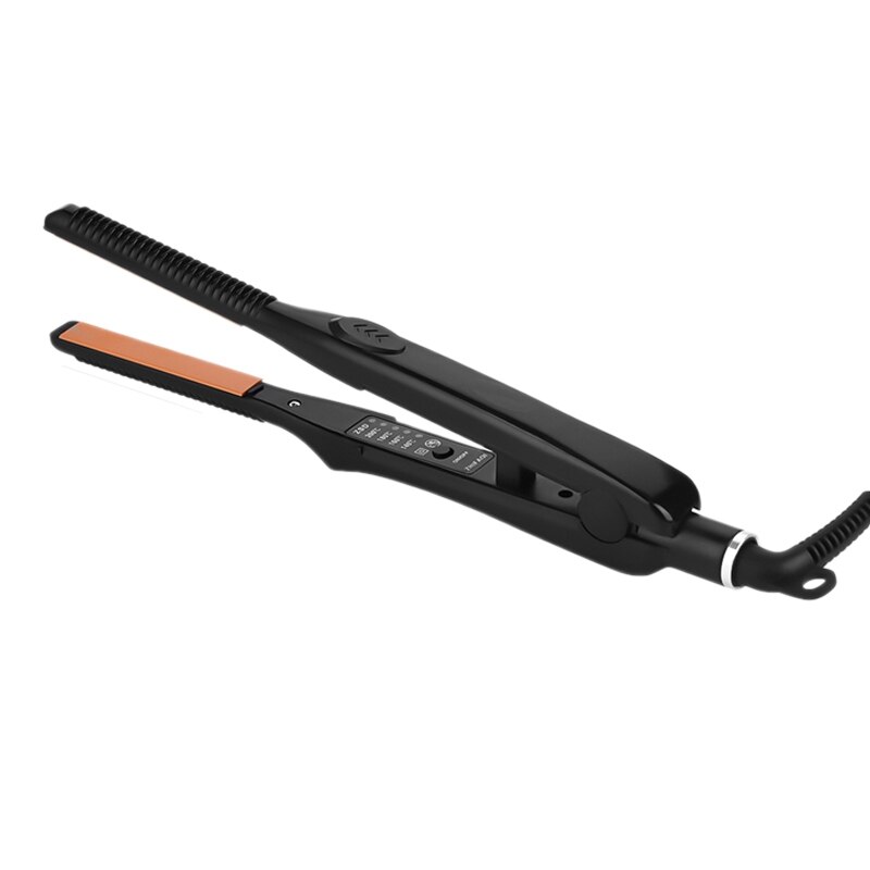 Ultratyndt glattejern curler keramisk fladjern til kort hår hurtigt styling justerbare værktøjer