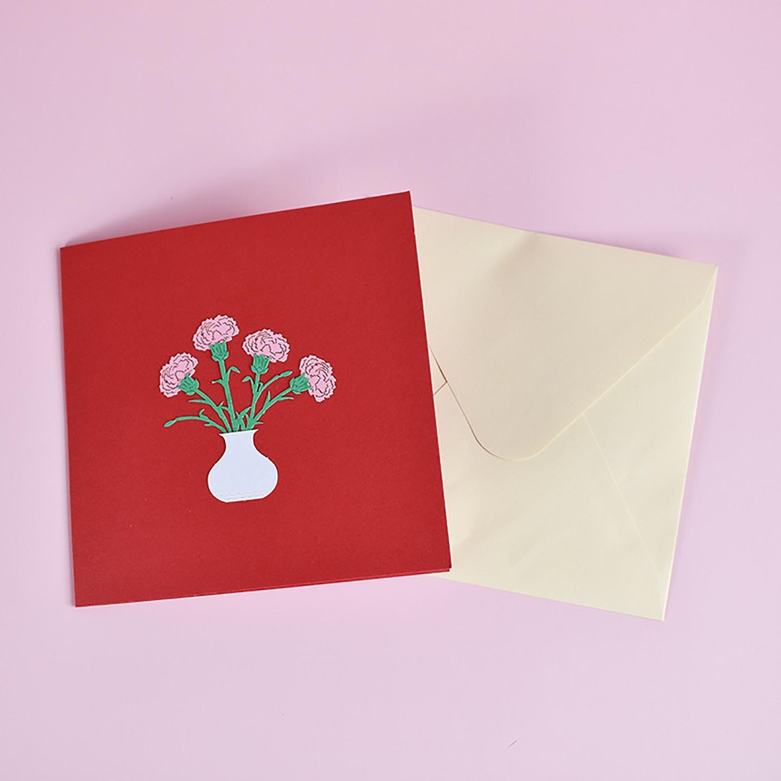 S# Mother's Day Flower Pop-up Card-3d Card Spring Mother Greeting Card Mothers Graduation Wedding Anniversary Get Well Sympathy