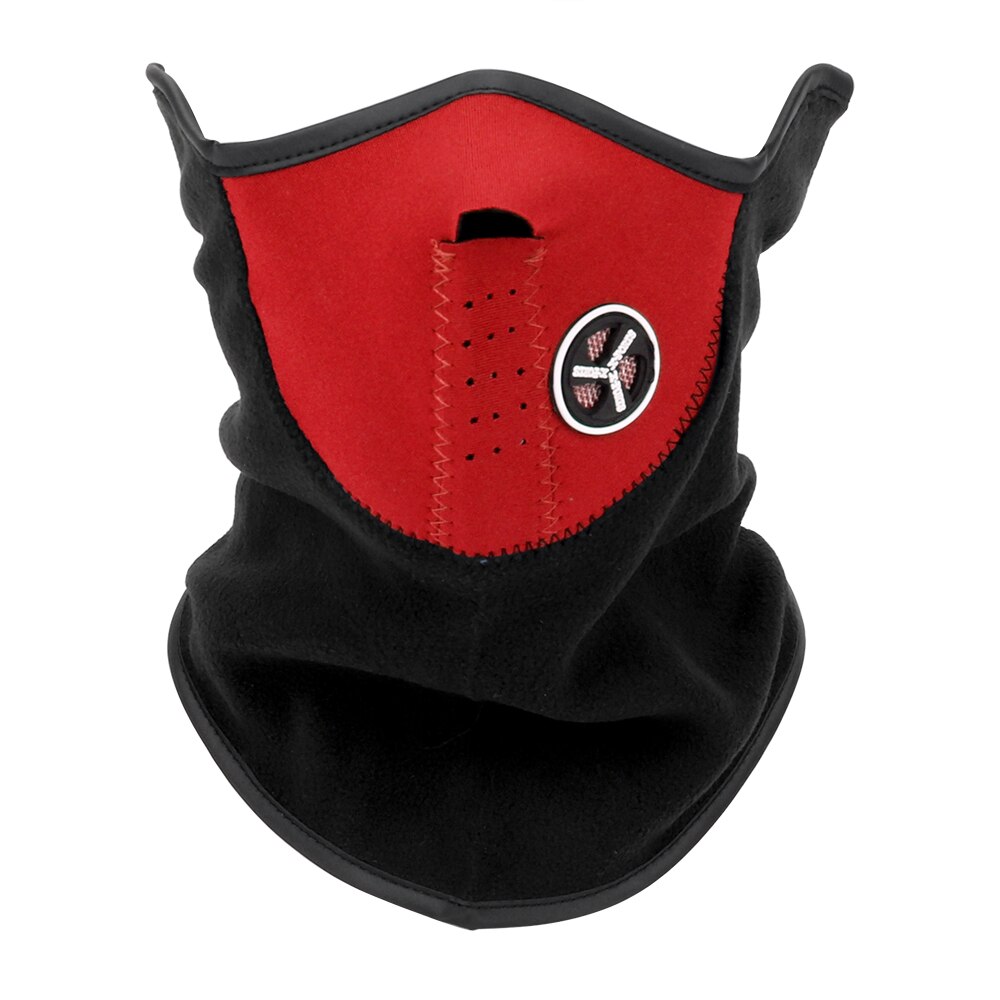 WAYXIN – demi-masque de moto, cagoule de sport de plein air, masque de moto, écharpe de neige de ski d&#39;hiver: Rouge