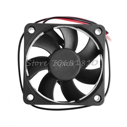 DC 12V 2-Pin 60x60x15mm PC Computer CPU System Sleeve-Bearing Cooling Fan 6015 Whosale