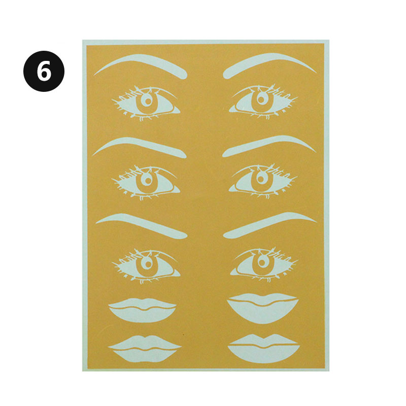 Alle serier fast sminke øyenbryn lepper nybegynner trening hud blank freestyle tatovering praksis hud ark 20 x 15cm: 6