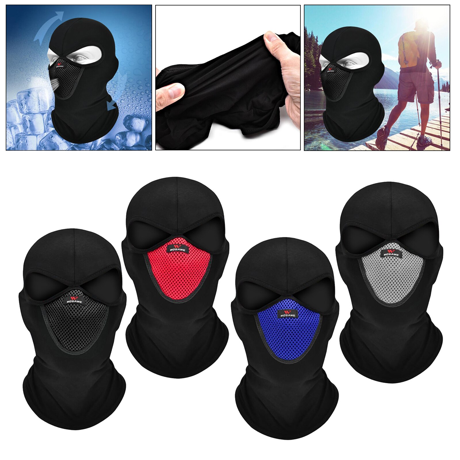 Breathable Balaclava, Stretchy Ski Mask, Cycling Thermal Windproof Neck Warmer, Liner Accessories