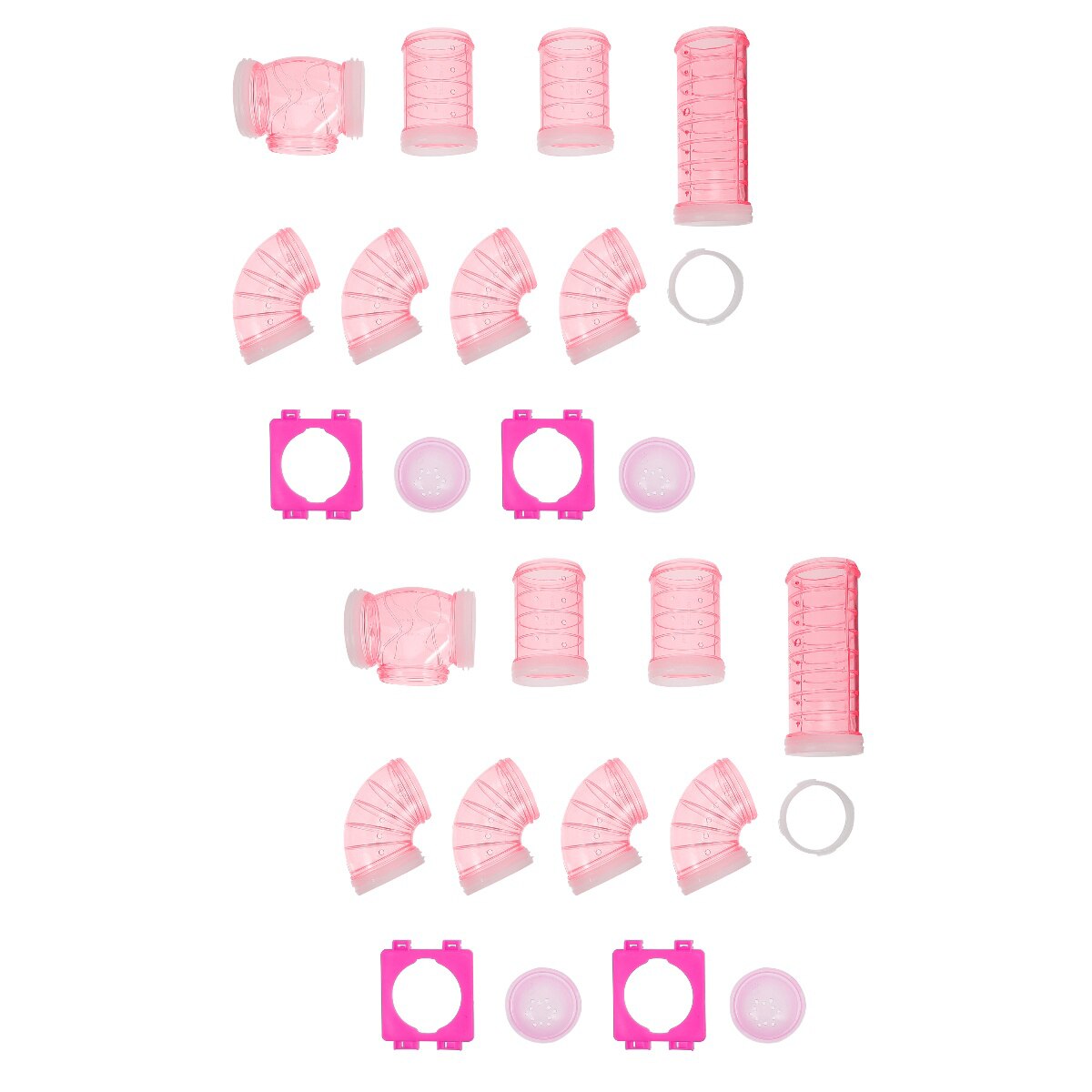 2 Sets Hamster Tube Plastic Tunnel Pet Cage Cage Tube Playground Tunnel