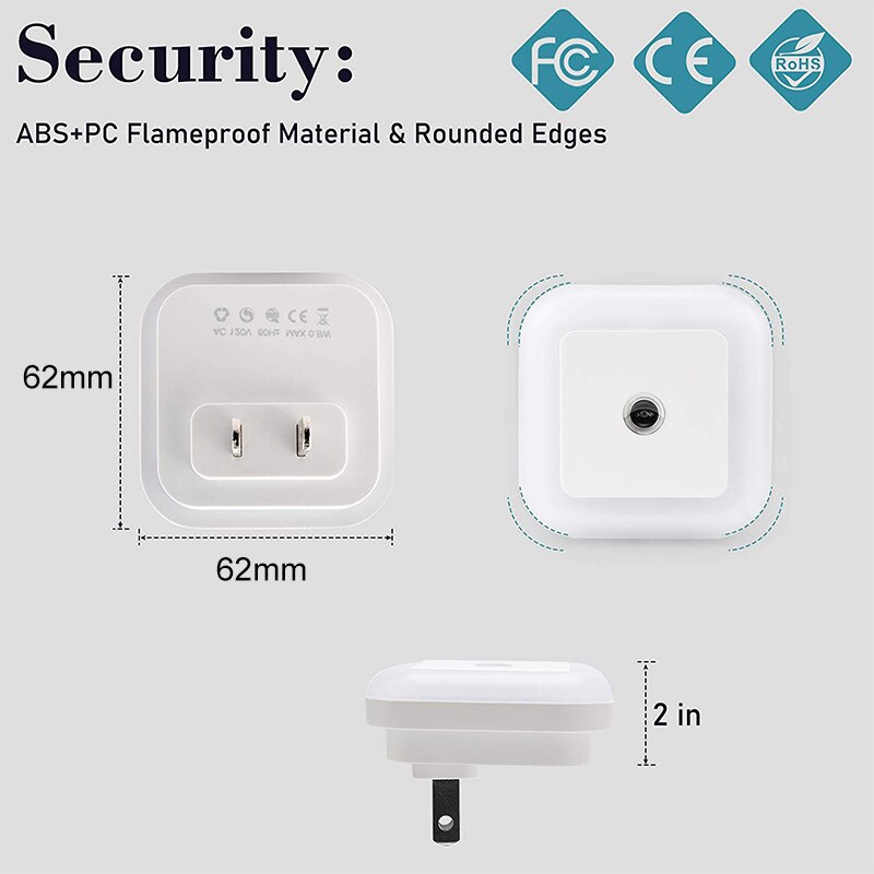 Draadloze Led Nachtlampje Sensor Verlichting Eu Us Plug Nachtlampje Lamp Voor Slaapkamer Decoratie Gang Lamp Babykamer Nachtlampje