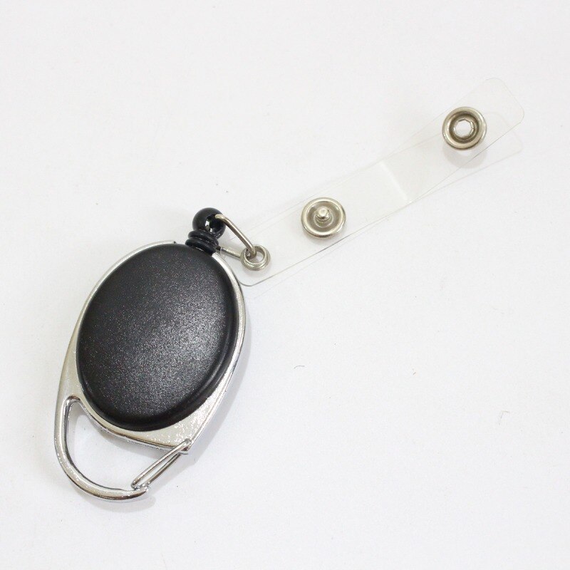 Zinc Alloy Plastic Retractable Badge Reel Name Tag Card Recoil Belt Key Ring Chain Clips