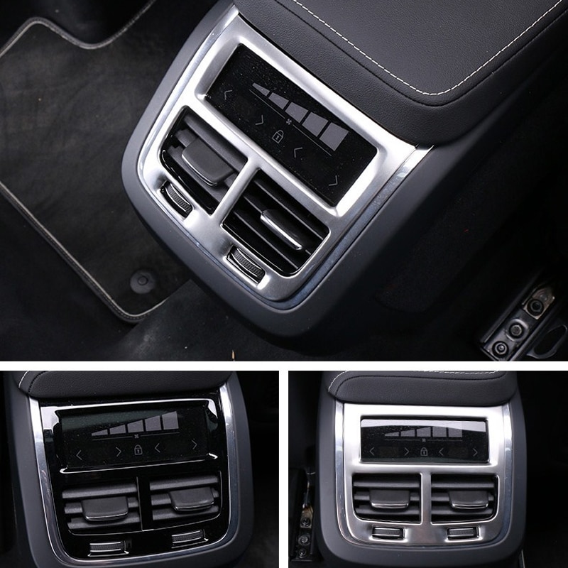 Auto Styling 1Pcs Rvs Matte Interieur Rear Airconditioning Vent Outlet Cover Trim Voor Volvo XC60 / XC90