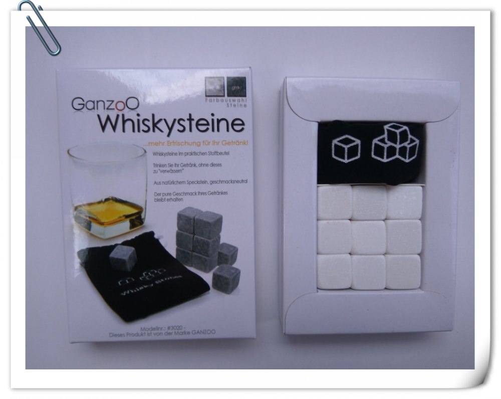 3 färger jul whisky stenar låda whisky vin sten whisky rock bröllop dekoration födelsedag: Vit
