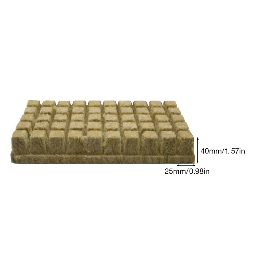 50Pcs Soilles Plantin Sponge Planting Grow Groden Starter Cubes Rockwool Media Spread Cloning Rock Wool Cubes 25x25x40mm: 50pcs