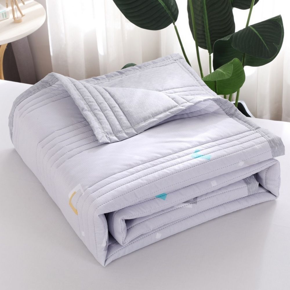 ADOREHOUSE Summer Quilt Air Condition Comforter Thin Double-Sided Print Bedspread Washable Comforter Breathable Quilt Blanket: 180x200cm / Style C