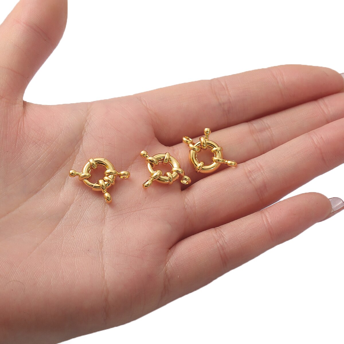 18K 1Pc 11Mm Koper Sailor Sluitingen Connectors Voor Armband Ketting Chain Diy Sieraden Maken Vinden 051