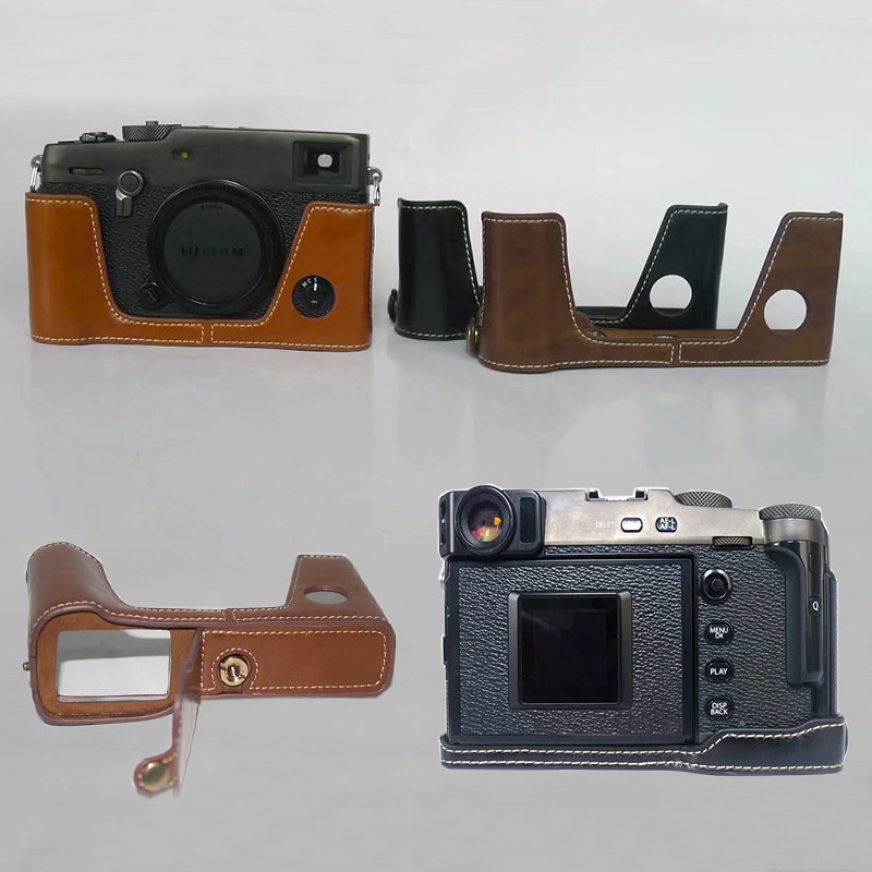 Pu Lederen Tas Camera Tas Voor Fuji X-PRO 3 Fuji Film XPRO3 Beschermende Shell Bottom Cover Met Batterij Opening