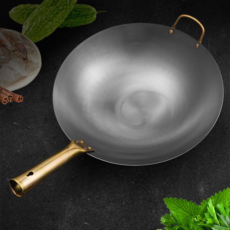 Konco Chinesischen Traditionellen Handgemachten Eisen Wok Haushalt Unbeschichteten Eisen Pan Gas und Induktion Allgemeine Herd Topf Küche Kochgeschirr