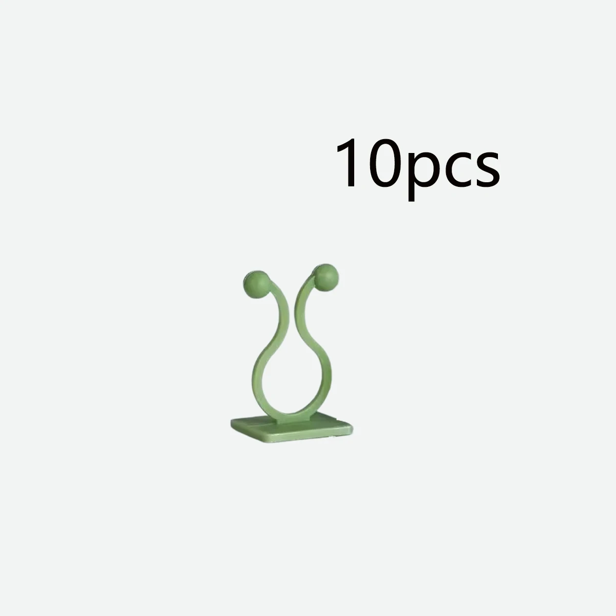 10 teile/paket Anlage Klettern Zauberstab Halterung Clips Rattan Reben Fixer Selbst-Klebe Haken Unsichtbare Garten Bindung Clip Zauberstab StickyClip: Grün