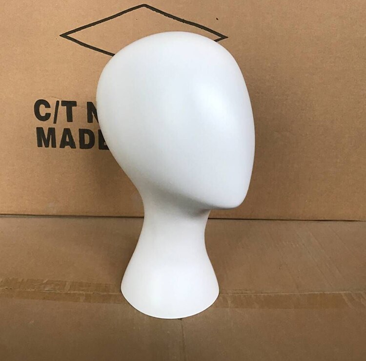 NEWESThigh-grade White gloss fiberglass female mannequin head for hat/ wig/ headphones display manikin heads