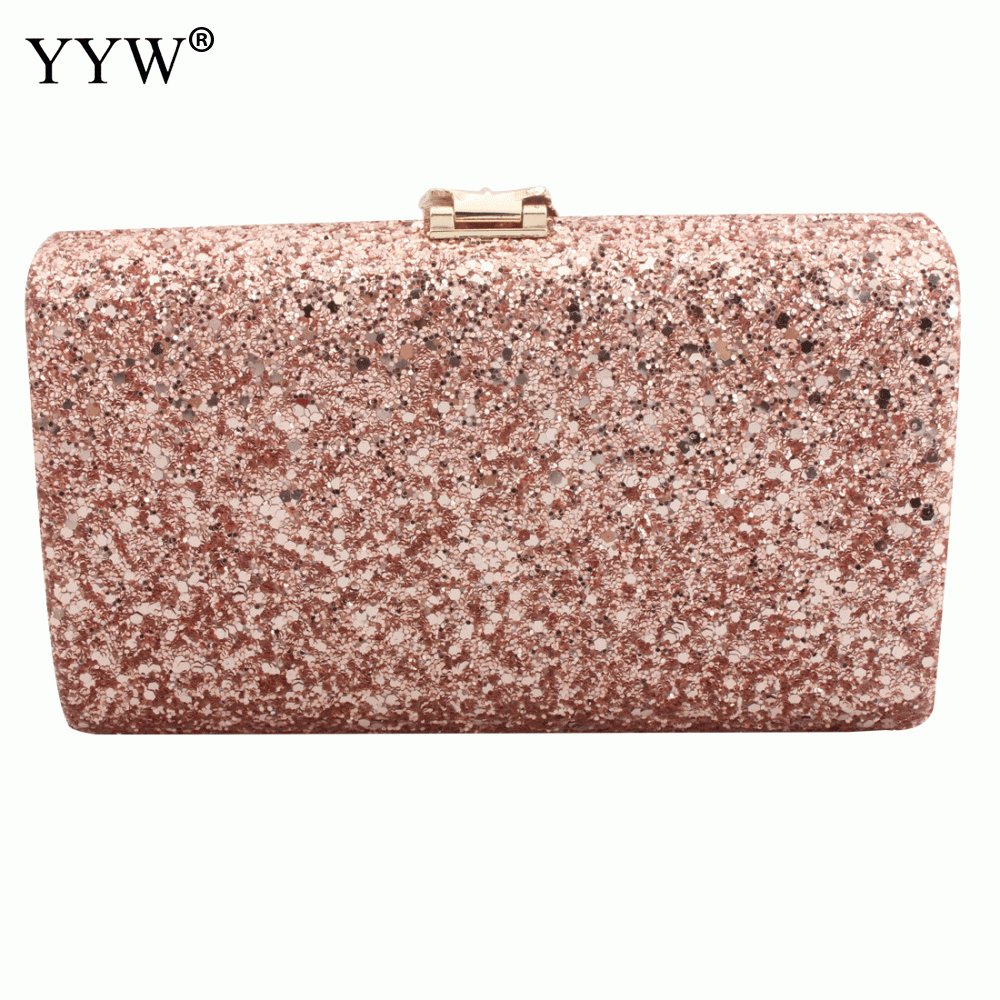 Paljett crossbody bag for kvinner kveld clutch vesker kvinnelige mini party clutches veske med kjede rektangel skulderveske