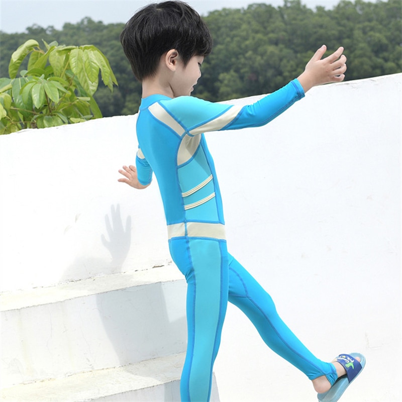 MEIYIER Korean style girl swimming suit kids one piece swimwear full body UV protection long sleeve swimsuit baby 2-12 year