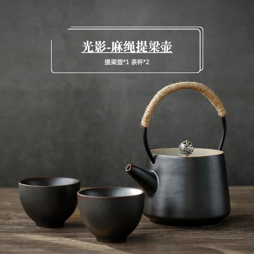 3 stykke sæt stentøj keramik pot pot tekande keramik husholdning puer pot te maker kung fu te sæt tekop: 5