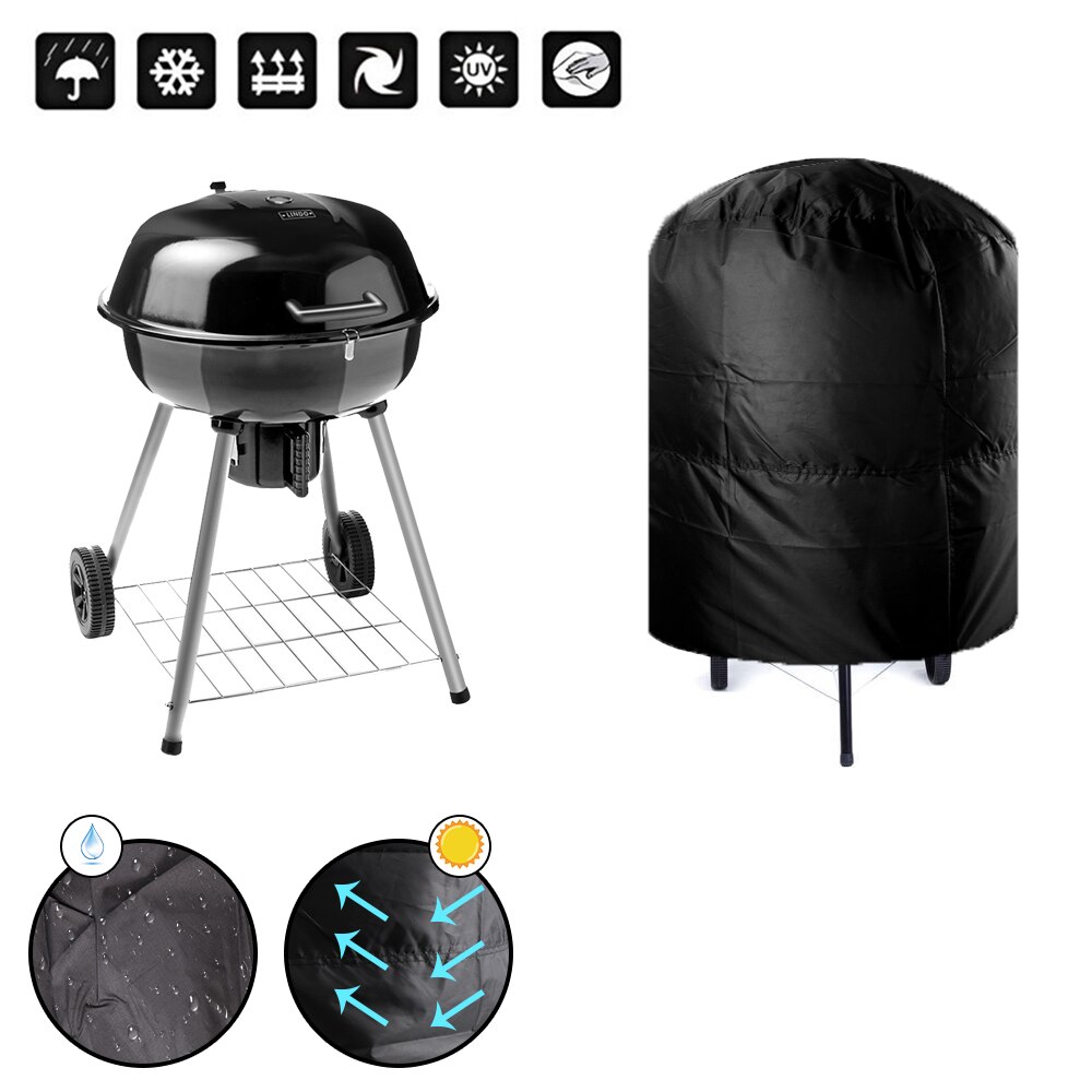 Anti Stof Waterdicht 77X5 8Cm/80X66X100Cm Grill Cover Rond Bbq Grill Hoes Regen Beschermende Camping Buiten Barbecue Hoes