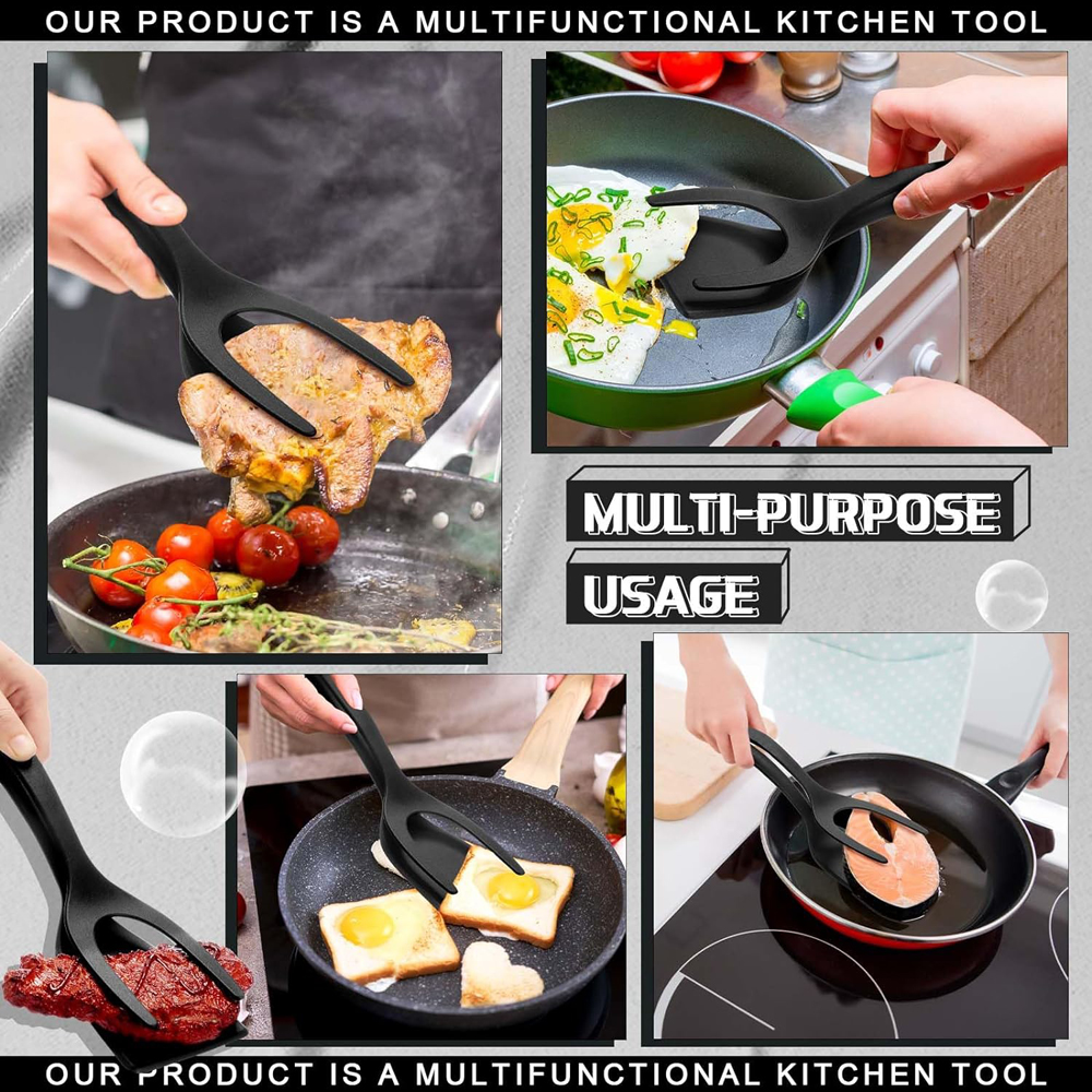 2 em 1 aperto flip espátula braçadeira ovo panqueca peixe torrada francesa omelete fazendo antiaderente cozinha em casa cozinhar turner ferramenta