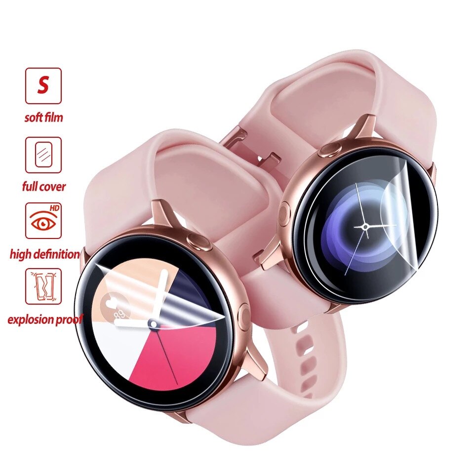 Película protectora de vidrio templado a prueba de arañazos para Samsung Galaxy Watch Active 2, accesorios para reloj inteligente de 40MM y 44MM