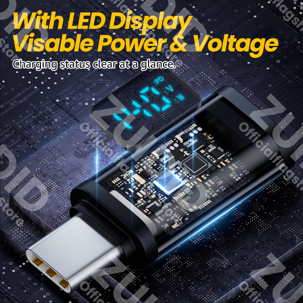 Transparent LED Display USB4.0 40Gbps Type C to C OTG Adapter 8K@60Hz PD140W 5A Fast Charging Cable for iPhone 15 14 MacBook Pro