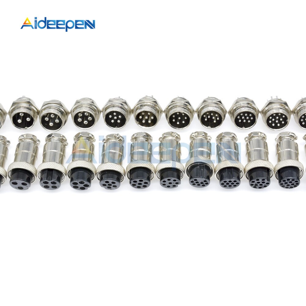 1Set GX20 Luchtvaart Connector Male Plug Vrouwelijke Socket Ronde Connector 2/3/4/5/6/7/8/9/10/12/14/15 Pin Draad Panel Connector