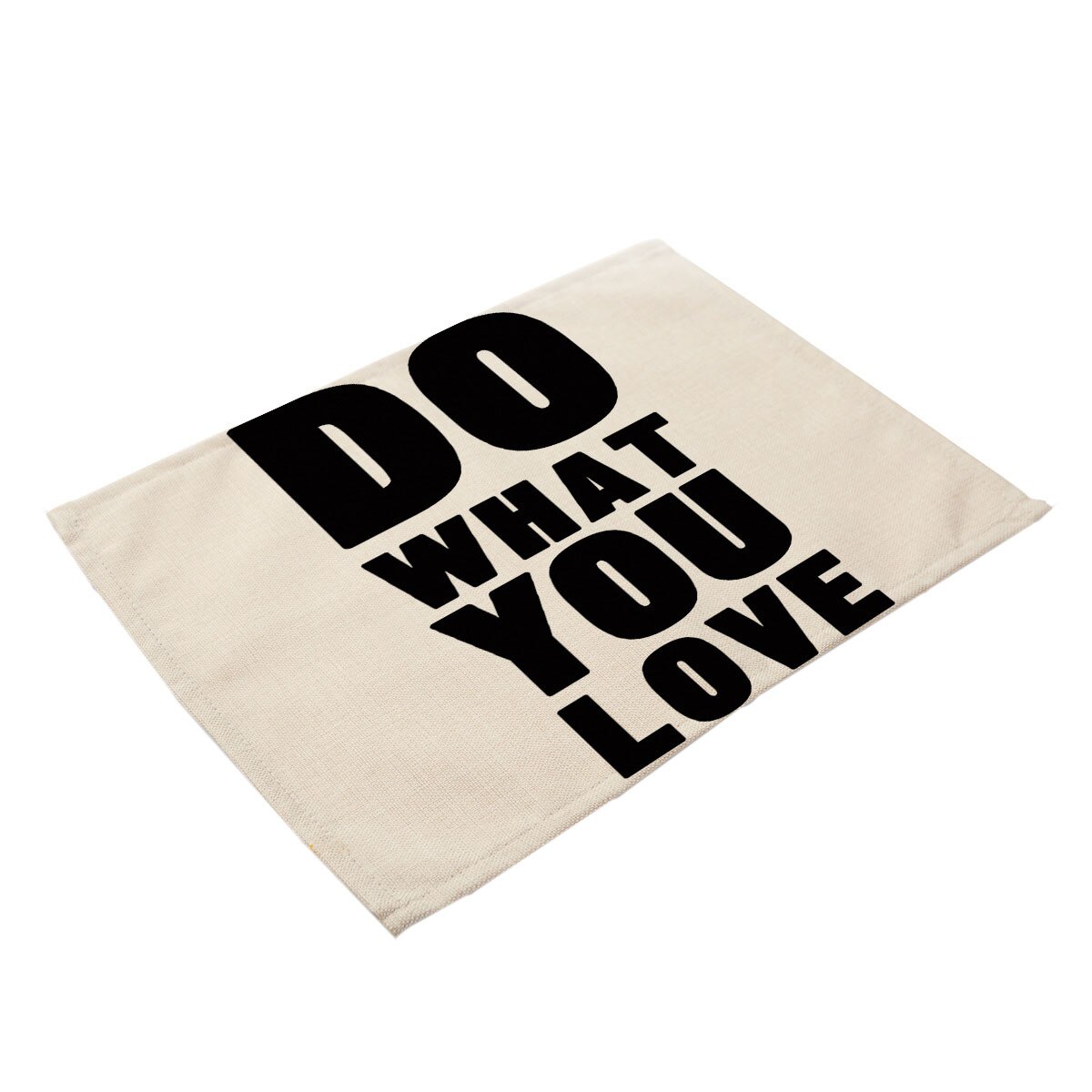 Geometric Letter Pattern Placemat Dining Table Mats Drink Coasters Cotton Linen Pads 42*32cm Kitchen Accessories: G