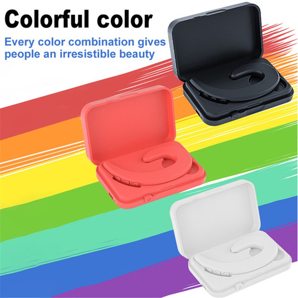 Mic Earpieces Earhook Bone Conduction Wireless Bluetooth Earphone For Iphone Android Bluetooth Headset With Charging Box