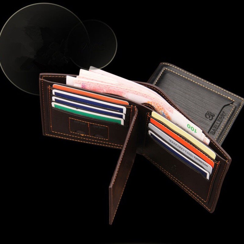 Mens Luxury Soft Leather Wallet Credit Card Coin Holder Purse UK