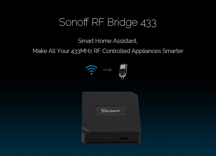 For Sonoff Smart Switch RF Bridge 433MHz Wifi App Remote Timer for Smart Home