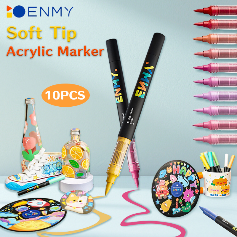 ENMY direct liquid soft-tip acrylic marker pen Large capacity student children's painting brush graffiti watercolor pen