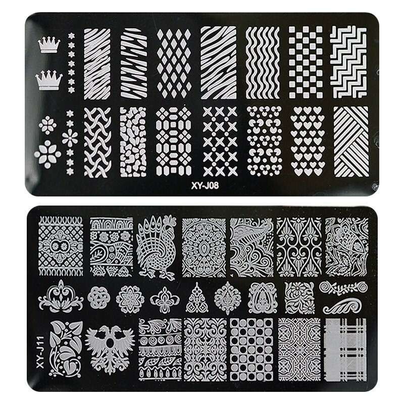 1 pièces lèvres/vague Nail Art estampage Image modèle plaque acier inoxydable bricolage timbre polonais impression pochoirs manucure outils LAXYJ10
