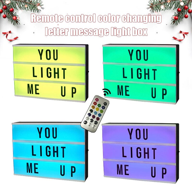 De Mini Kleur Veranderende Lightbox Met Letters Cijfers Symbolen Led Veranderlijk Teken Usb Powered Voor Indoor Outdoor HG99