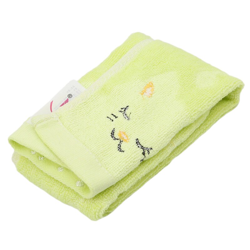 48*24.8cm tegnefilm børnehåndklæde børns jacquard broderi noter jacquard noter kat lille håndklæde: Grøn