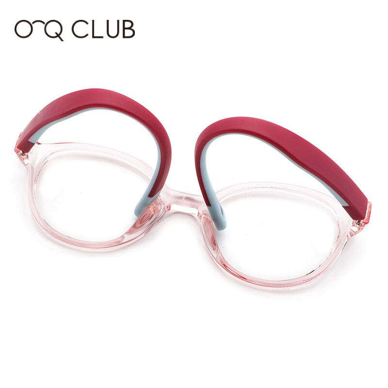 O-Q CLUB Kids Glasses TR90 Silicone Eyeglasses Flexible Children’s Round Eyewear Myopia Optical Eyeglasses Frames 2509