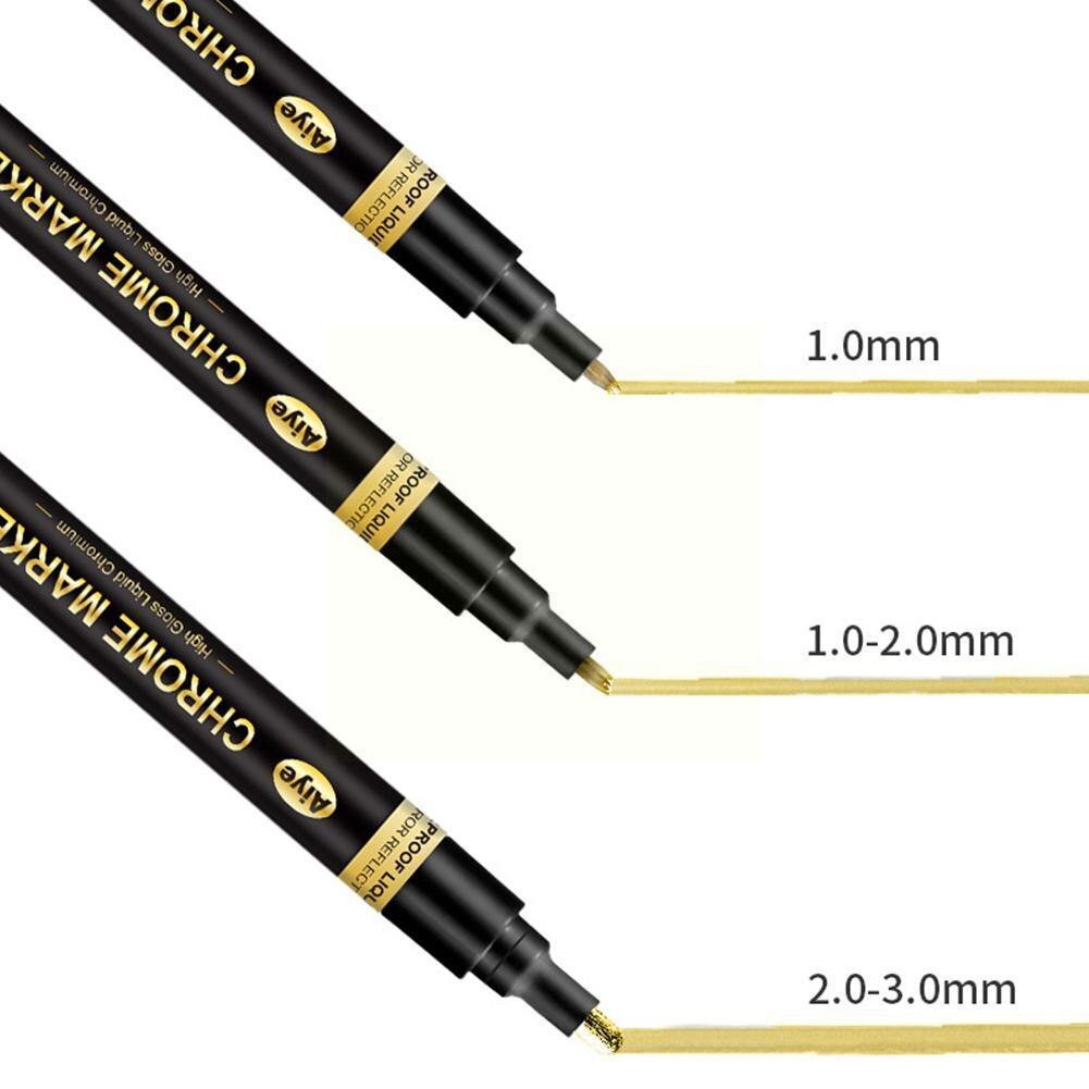 Rotulador de espejo dorado para manualidades, accesorios metálicos con acabado de espejo, resistente a los rayos Uv G8p8