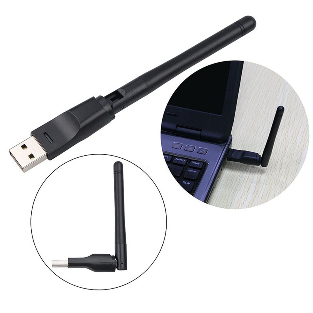 MTK7601 USB 2.0 WiFi carte réseau sans fil 150M 802.11 b/g/n adaptateur LAN avec antenne rotative pour ordinateur portable Mini Wi-fi Dongle